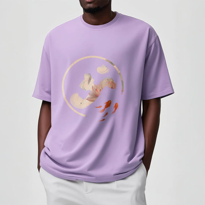 Buddha Stones OM Lotus Koi Fisch Baumwolle T-shirt - image 19