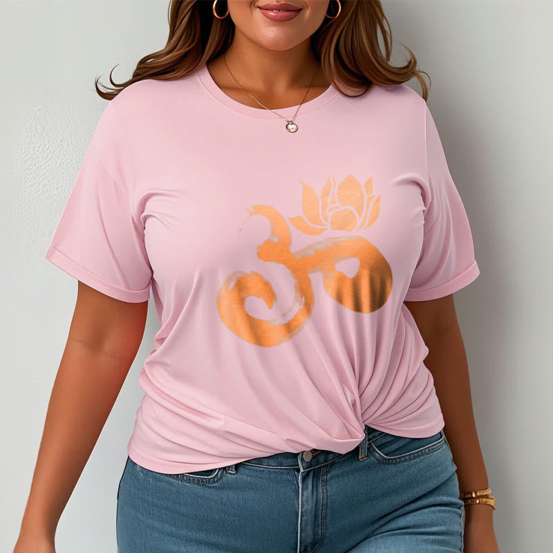 Buddha Stones OM Lotus Blume Baumwolle T-shirt - image 15