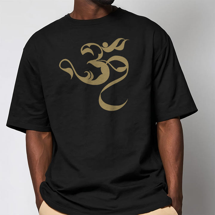 T-Shirt aus Baumwolle mit Buddha Stones und Om-Figur-Design - image 3