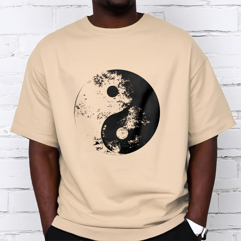 T-Shirt aus Baumwolle mit Buddha Stones, Yin Yang, Tai Chi-Muster - image 15