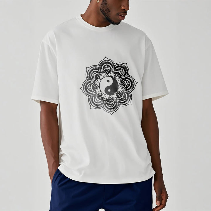 Buddha Stones Mandala Yin Yang Baumwolle T-Shirt - image 16