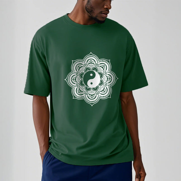 Buddha Stones Mandala Yin Yang Baumwolle T-Shirt - image 11