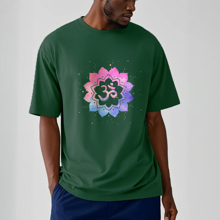 Buddha Stones Om Bunte Lotus Baumwolle T-shirt - image 19