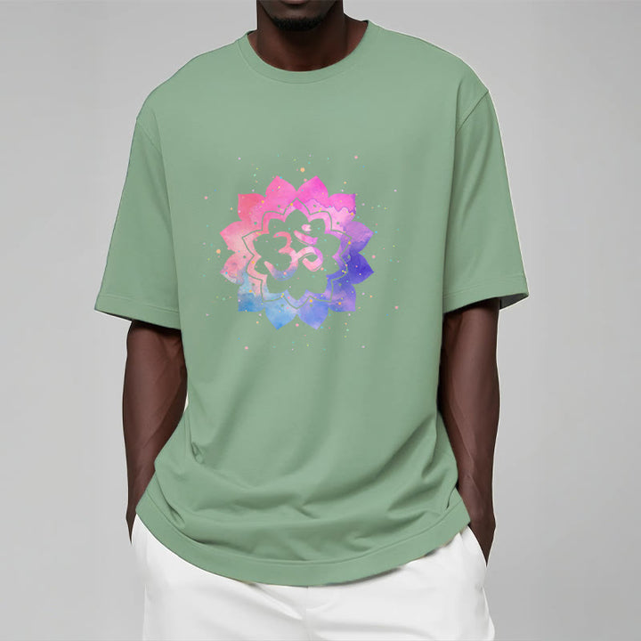 Buddha Stones Om Bunte Lotus Baumwolle T-shirt - image 21