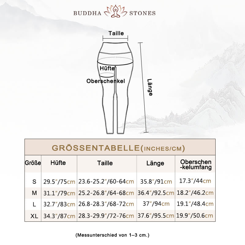 Buddha Stones Lotus Flower Print Design Hose Sport Fitness Yoga Leggings Damen Yogahose - image 9