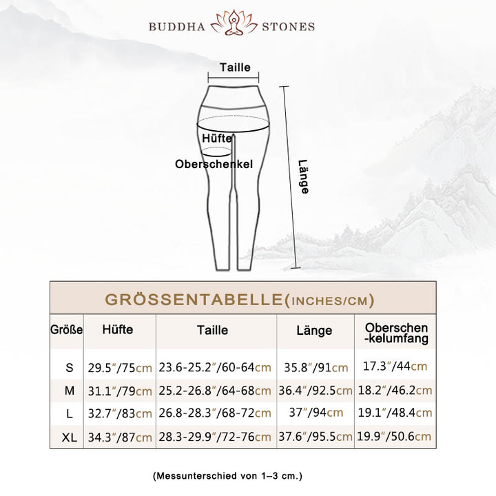 Buddha Stones Lotusblume Blumendruck Design Hose Sport Fitness Yoga Leggings Damen Yogahose - image 6