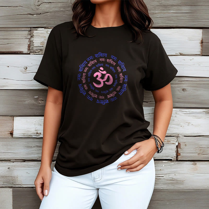 Buddha Stones OM Mantra Charakter Sanskrit Baumwolle T-shirt - image 15