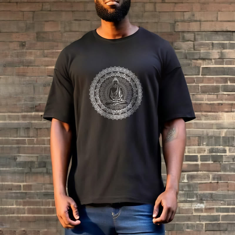Buddha Stones Mandala Buddha Baumwolle T-shirt - image 11