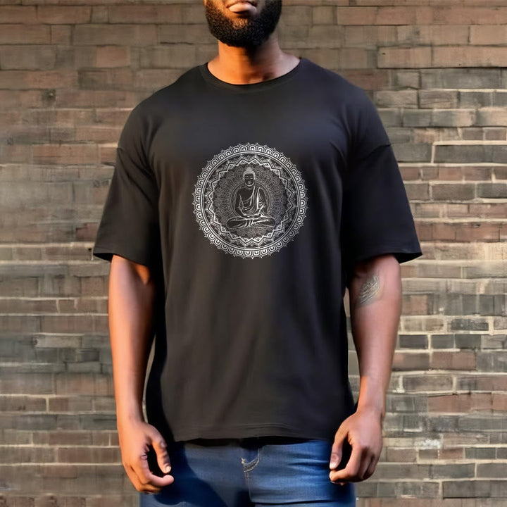 Buddha Stones Mandala Buddha Baumwolle T-shirt - image 11