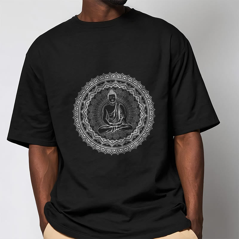Buddha Stones Mandala Buddha Baumwolle T-shirt - image 10