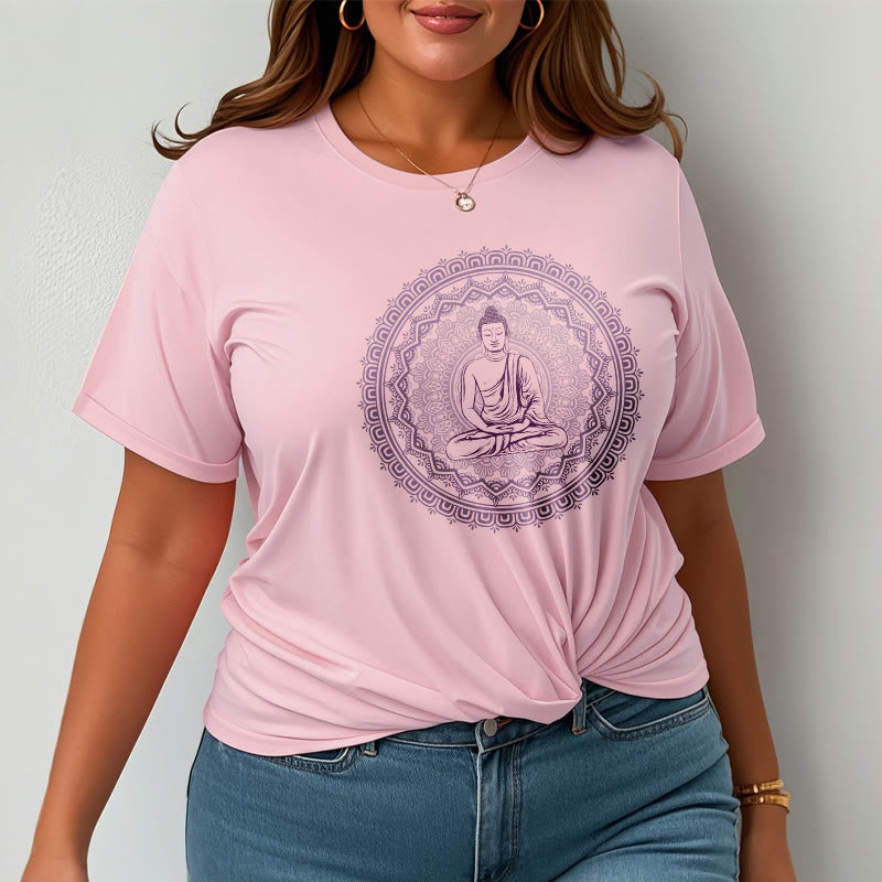 Buddha Stones Mandala Buddha Baumwolle T-shirt - image 20