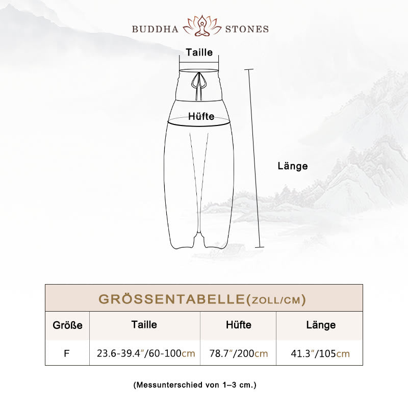 Buddha Stones Two Style Wear Runde geometrische lockere lässige Haremshose Jumpsuit Damen Yogahose - image 5