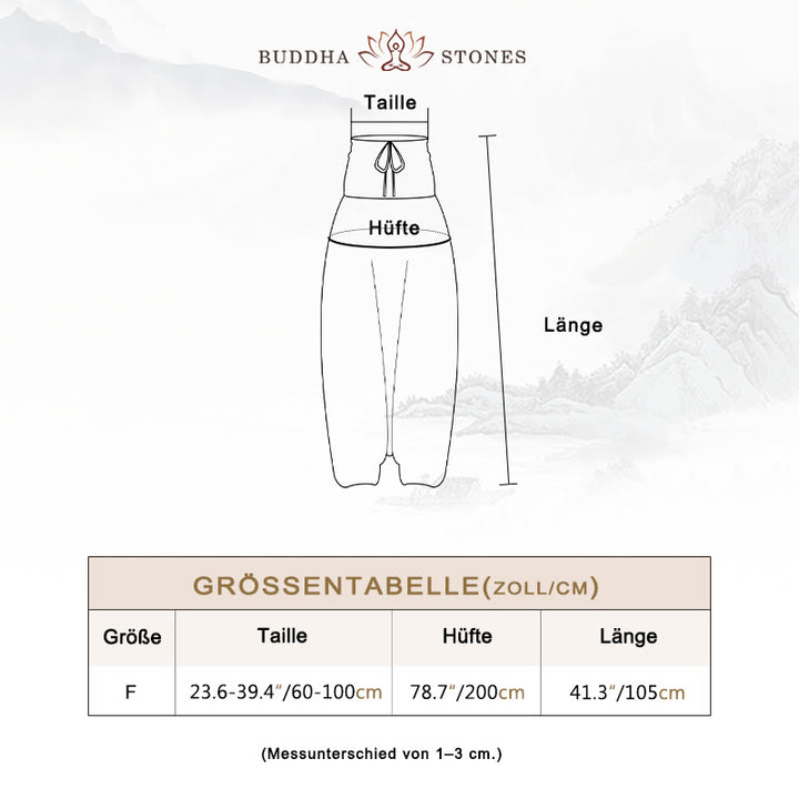 Buddha Stones Two Style Wear Runde geometrische lockere lässige Haremshose Jumpsuit Damen Yogahose - image 5