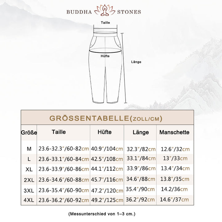 Capri-Haremshose mit Buddha Stones und Vintage-Stickerei, elastischer Bund und Taschen - image 6