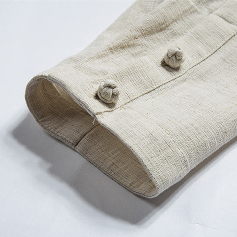 Buddha Stones Herbst Chinesische Hanfu Baumwolle Leinen Männer Jacke Kleidung - image 10