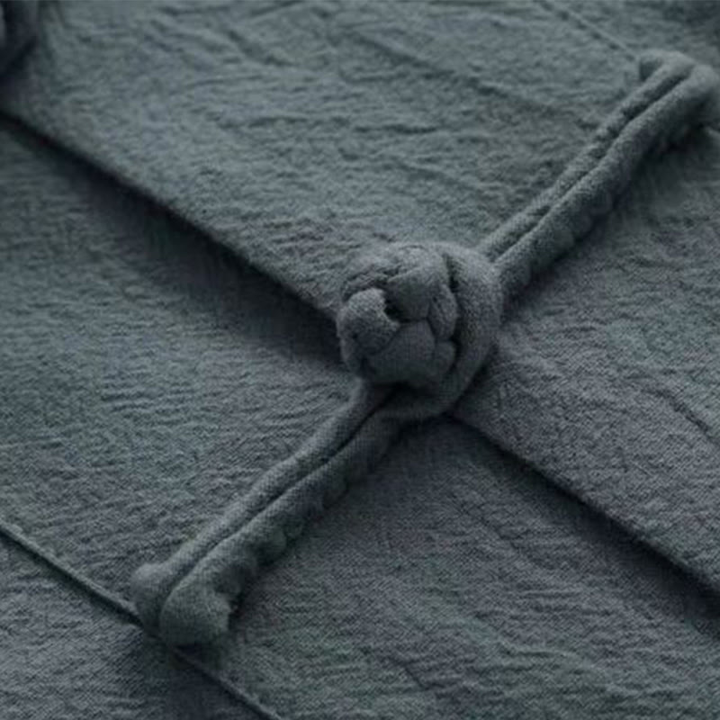 Buddha Stones 2-teiliger Tang-Anzug, traditionelle Froschknopf-Uniform, langärmeliges Hemd und Hose, Herren-Set - image 10