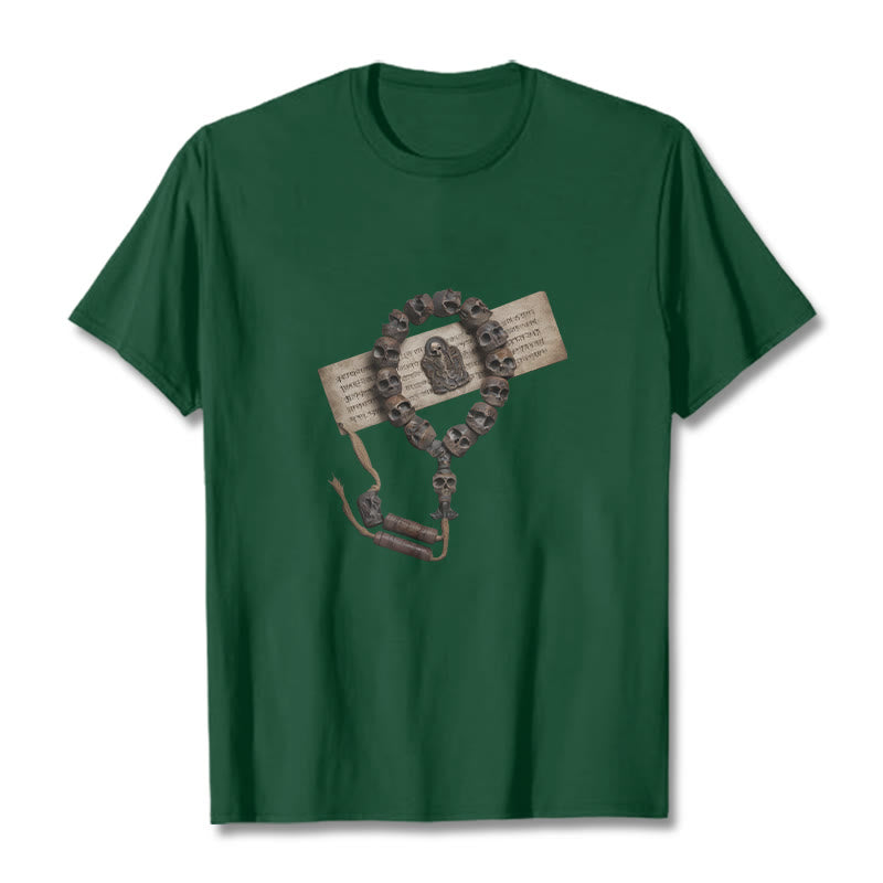 Buddha Stones Tibetischen Der Herr Der Leiche Wald Perlen Muster T T-shirt - Waldgrün - 2XL - image 12