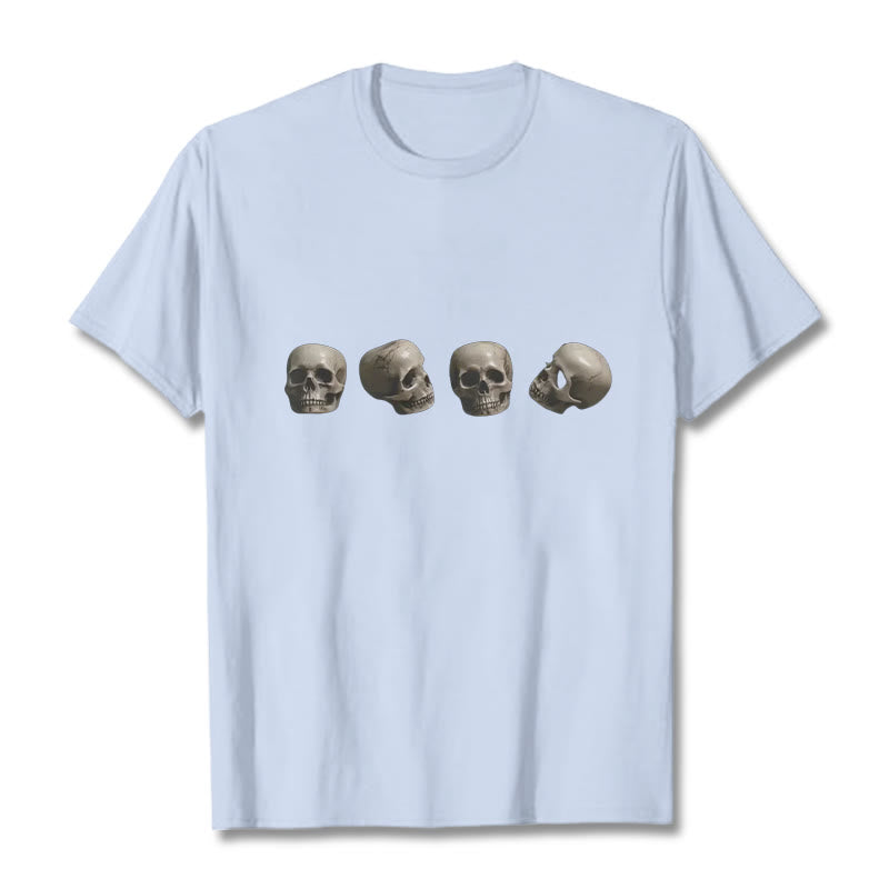 Buddha Stones Tibetischen Der Herr Der Leiche Wald Schädel Muster T T-shirt - Helles Cyan - 2XL - image 13