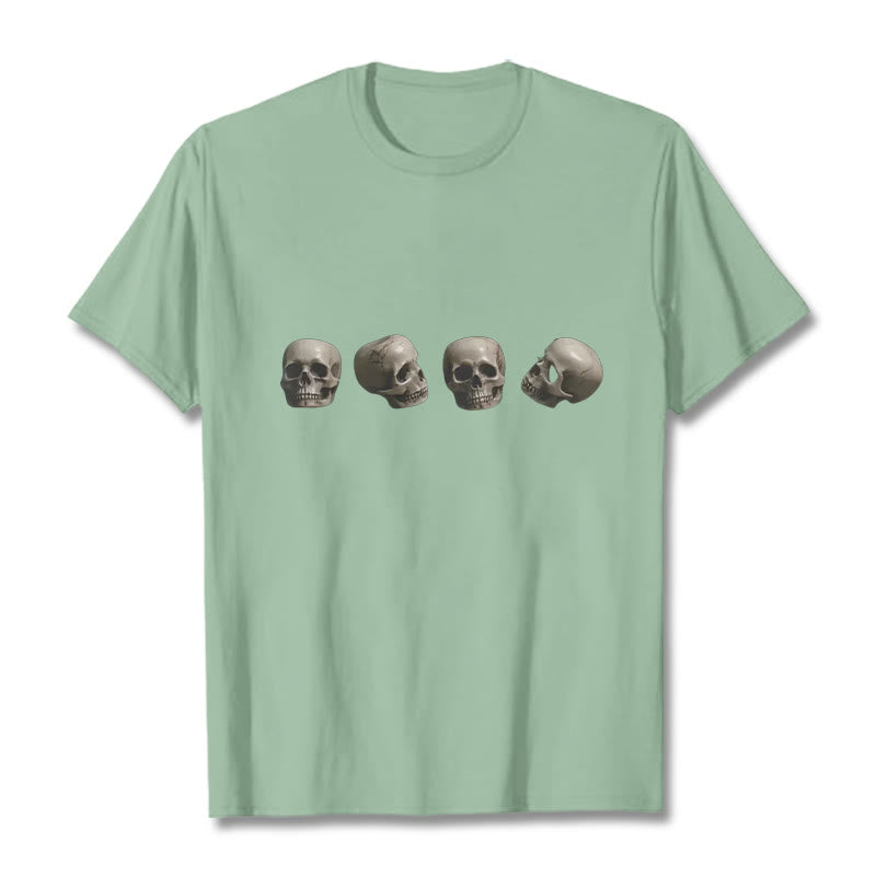 Buddha Stones Tibetischen Der Herr Der Leiche Wald Schädel Muster T T-shirt - Blassgrün - 2XL - image 16