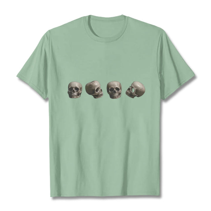 Buddha Stones Tibetischen Der Herr Der Leiche Wald Schädel Muster T T-shirt - Blassgrün - 2XL - image 16