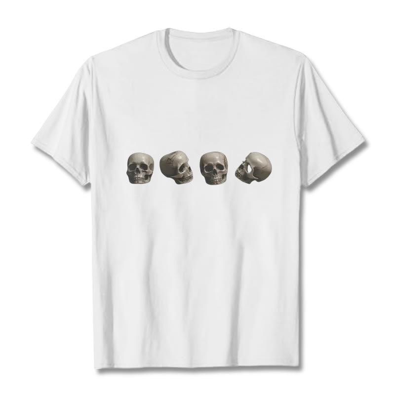 Buddha Stones Tibetischen Der Herr Der Leiche Wald Schädel Muster T T-shirt - Weiß - 2XL - image 10