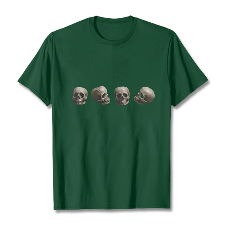 Buddha Stones Tibetischen Der Herr Der Leiche Wald Schädel Muster T T-shirt - Waldgrün - 2XL - image 8