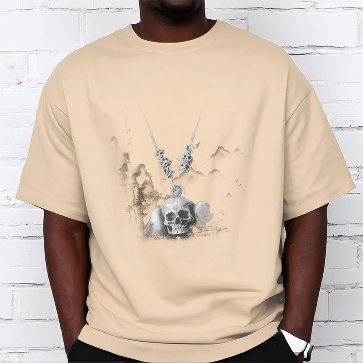 Buddha Stones Tibetischen Der Herr Der Leiche Wald Schädel Anhänger Wolken Design T T-shirt - image 21