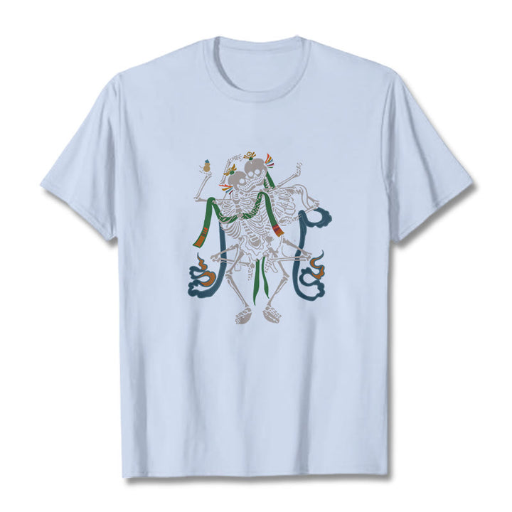 Buddha Stones Tibetischen Der Herr Der Leiche Wald Design T T-shirt - Helles Cyan - 2XL - image 13