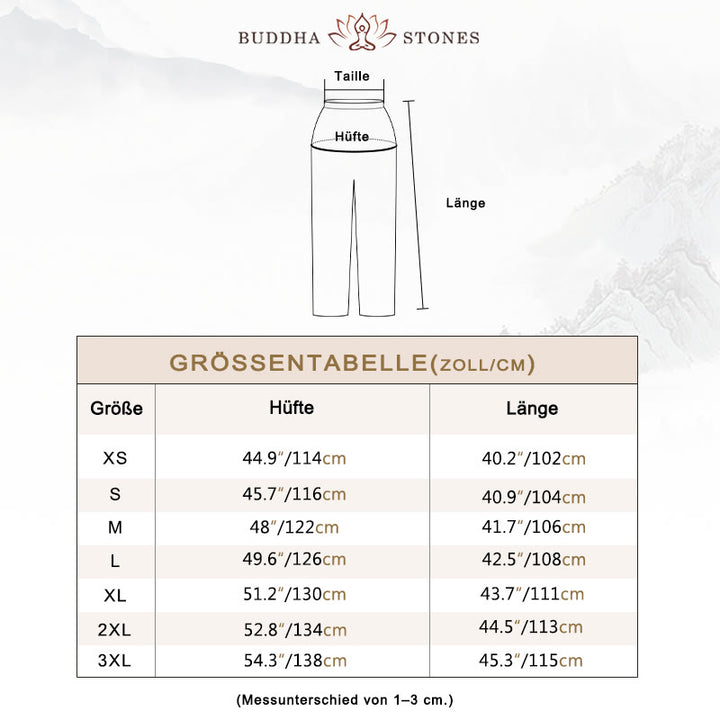 Buddha Stones Sommer elastische Taille Tai Chi Qigong Übung Baumwolle Leinen Unisex Hose - image 6
