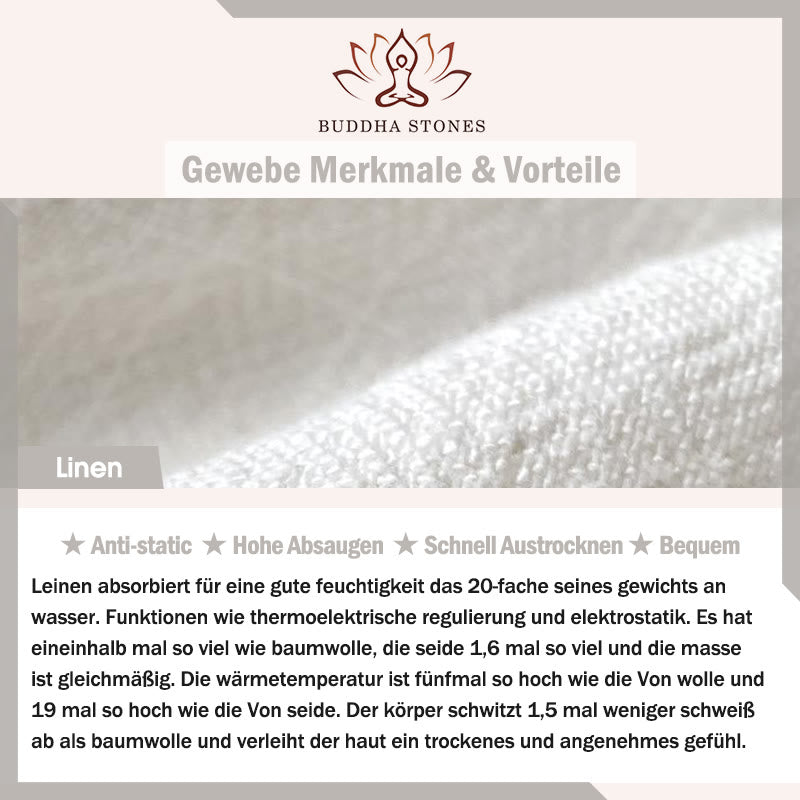 Buddha Stones Sommer elastische Taille Tai Chi Qigong Übung Baumwolle Leinen Unisex Hose - image 7