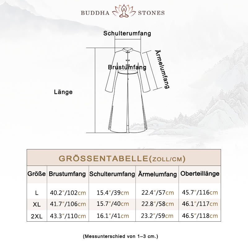 Buddha Stones 2-teiliges Damen-Set mit chinesischem Frosch-Knopf-Design, Zen-Tai-Chi-Meditationskleidung, Baumwoll-Leinen-Oberteil und Hose - image 5