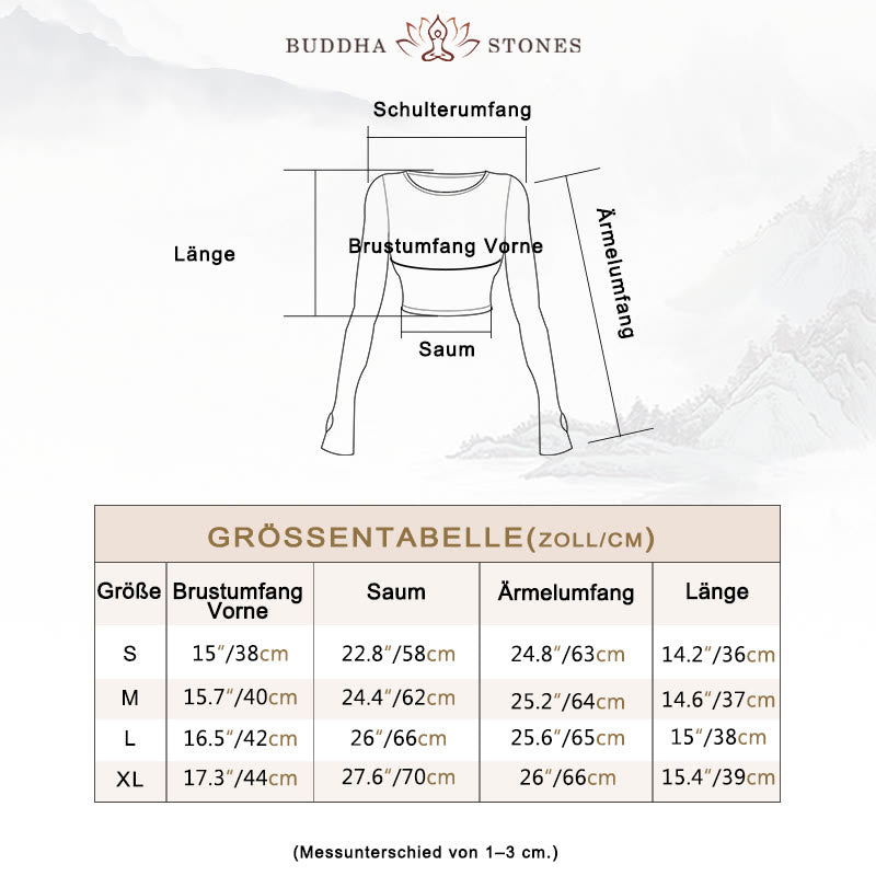 Buddha Stones Workout, langärmlig, kreuz und quer, rückenfreies Oberteil, T-Shirt, Leggings, Sport, Fitness, Yoga, Outfit - image 5