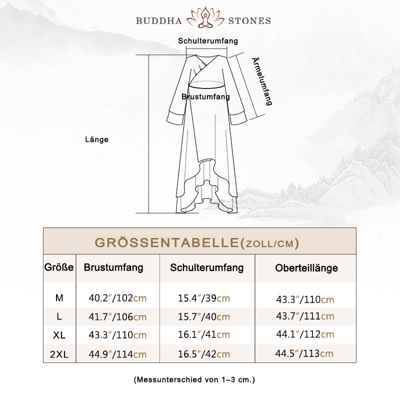 Buddha Stones V-Ausschnitt Midi-Tunika-Kleid Hose mit weitem Bein Meditation Zen Praxis Tanzkleidung - image 5