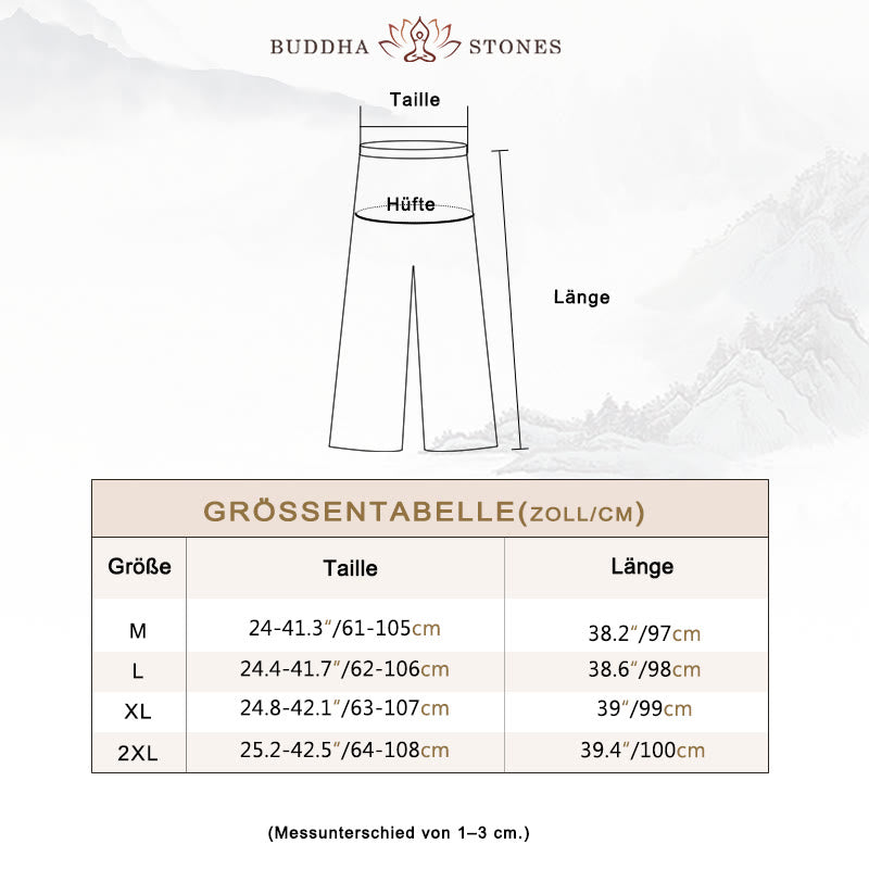 Midikleid im Hanfu-Stil mit Buddha-Steinen, Hose mit weitem Bein, Meditation, Zen-Praxis, Yoga, Tanzkleidung - image 6