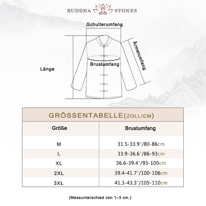 Buddha Stones, chinesischer Frosch, Knopf-Design, Meditation, Gebet, Baumwolle, Leinen, spirituell, Zen, Praxis, Yoga, Kleidung, Herren-Set - image 5