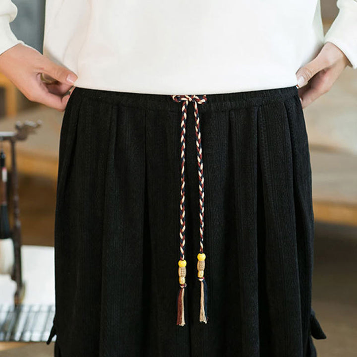 Buddha Stones Herbst Winter Herren-Cargohose aus Chenille-Cord mit Kordelzug und Taschen - image 10