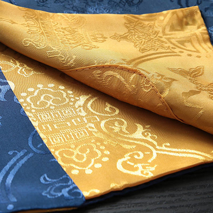 Buddha Stones 2-teiliger Tang-Anzug für Herren mit Koi-Fisch-Muster und Froschknöpfen, langärmelig, Hemd und Hose - image 14