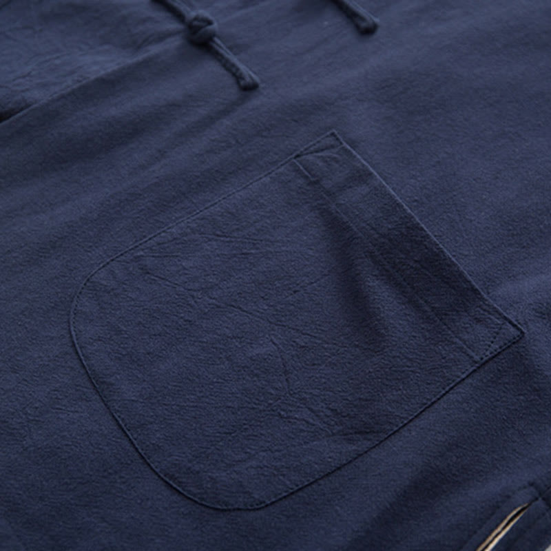 Buddha Stones 2-teiliger Zen-Tang-Anzug für Herren aus Leinen mit Froschknöpfen, langärmeliges Hemd und Hose - image 28