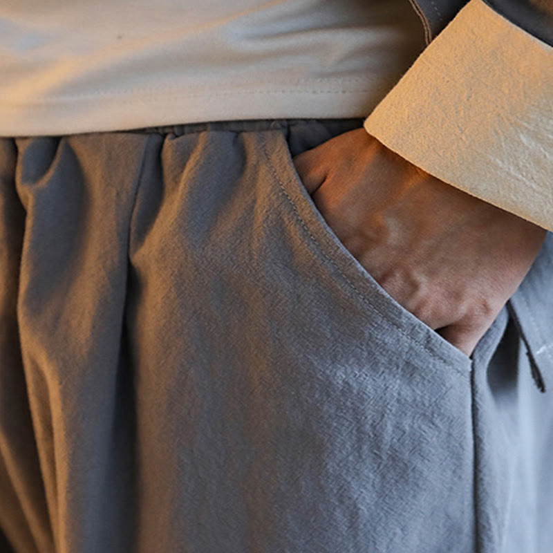 Buddha Stones 2-teiliger Zen-Tang-Anzug für Herren mit Froschknöpfen, langärmeligem Hemd und Hose, mit Taschen - image 14