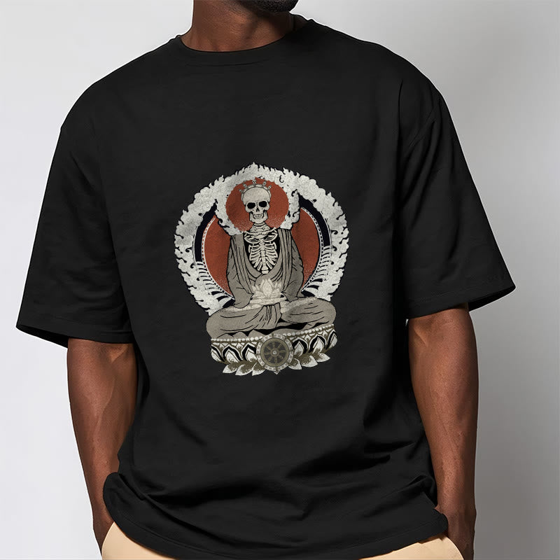Buddha Stones Skelett Muster T T-shirt - image 2