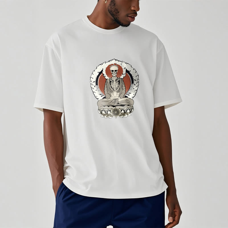 Buddha Stones Skelett Muster T T-shirt - image 8