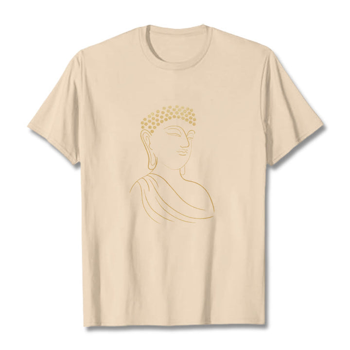 Buddha Stones Meditieren Buddha Muster T T-shirt - Bisque - 2XL - image 9