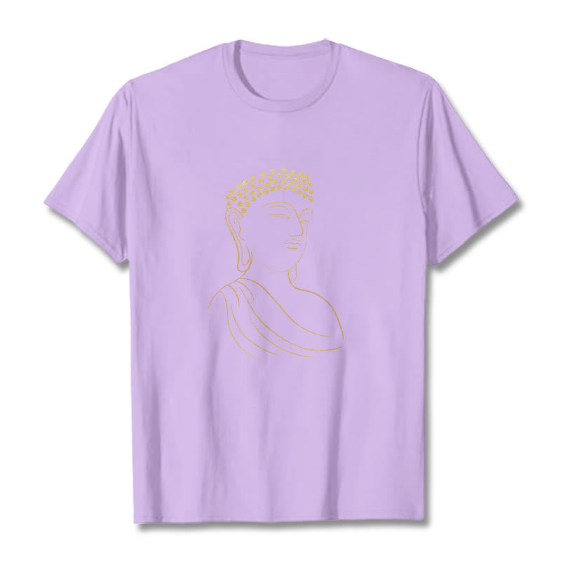Buddha Stones Meditieren Buddha Muster T T-shirt - Pflaume - 2XL - image 17