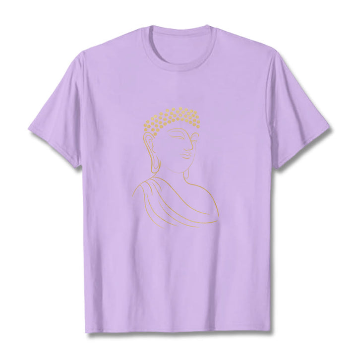 Buddha Stones Meditieren Buddha Muster T T-shirt - Pflaume - 2XL - image 17