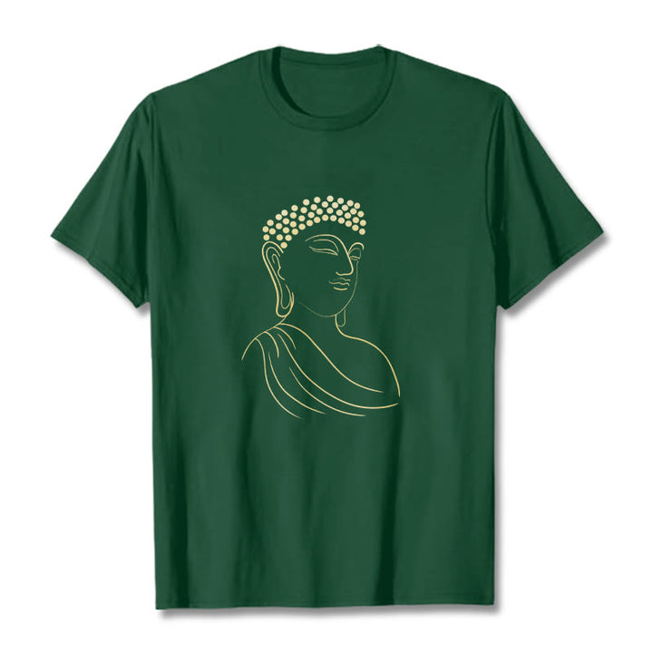 Buddha Stones Meditieren Buddha Muster T T-shirt - WaldGrün - 2XL - image 11