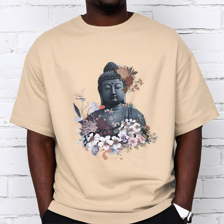 Buddha Stones Bunte Blumen Rund Um Buddha Muster T T-shirt - image 10