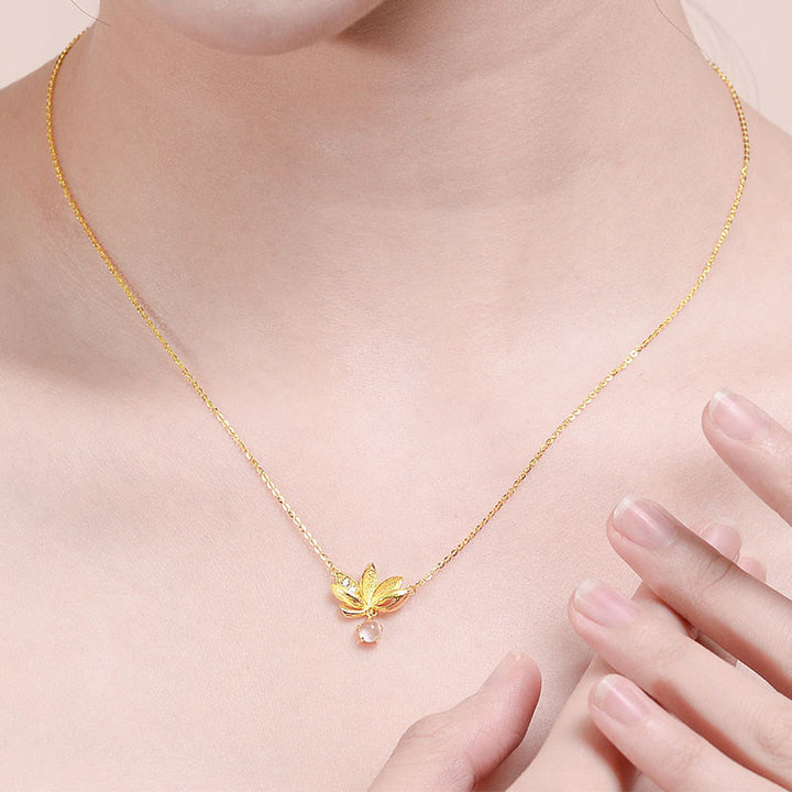 Halskette mit Anhänger aus 925er Sterlingsilber mit Buddha Stones und Lotusmotiv, hält böse Geister fern - image 5