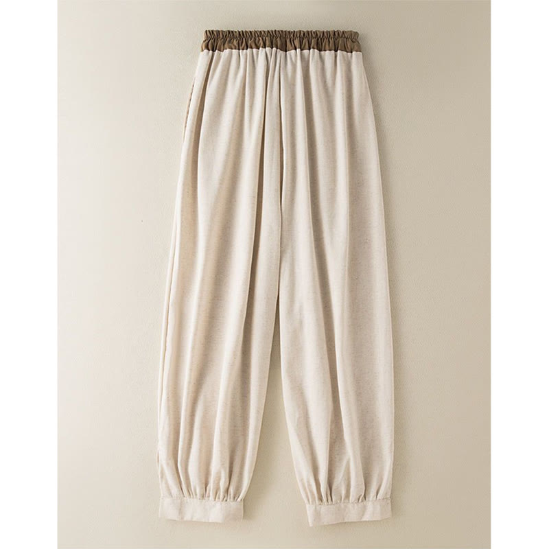 Buddha Stones – Schlichte Haremshose aus Baumwolle mit Kordelzug und Taschen für Damen - image 1