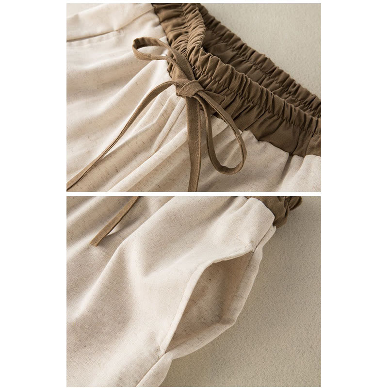 Buddha Stones – Schlichte Haremshose aus Baumwolle mit Kordelzug und Taschen für Damen - image 2