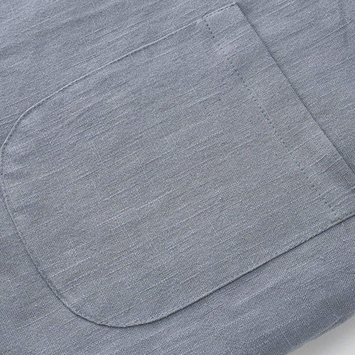 Buddha Stones Winter Herren Froschknopf Tang Anzug Leinen Baumwolle Fleece gefüttert Jacke Hemd mit Taschen - image 7